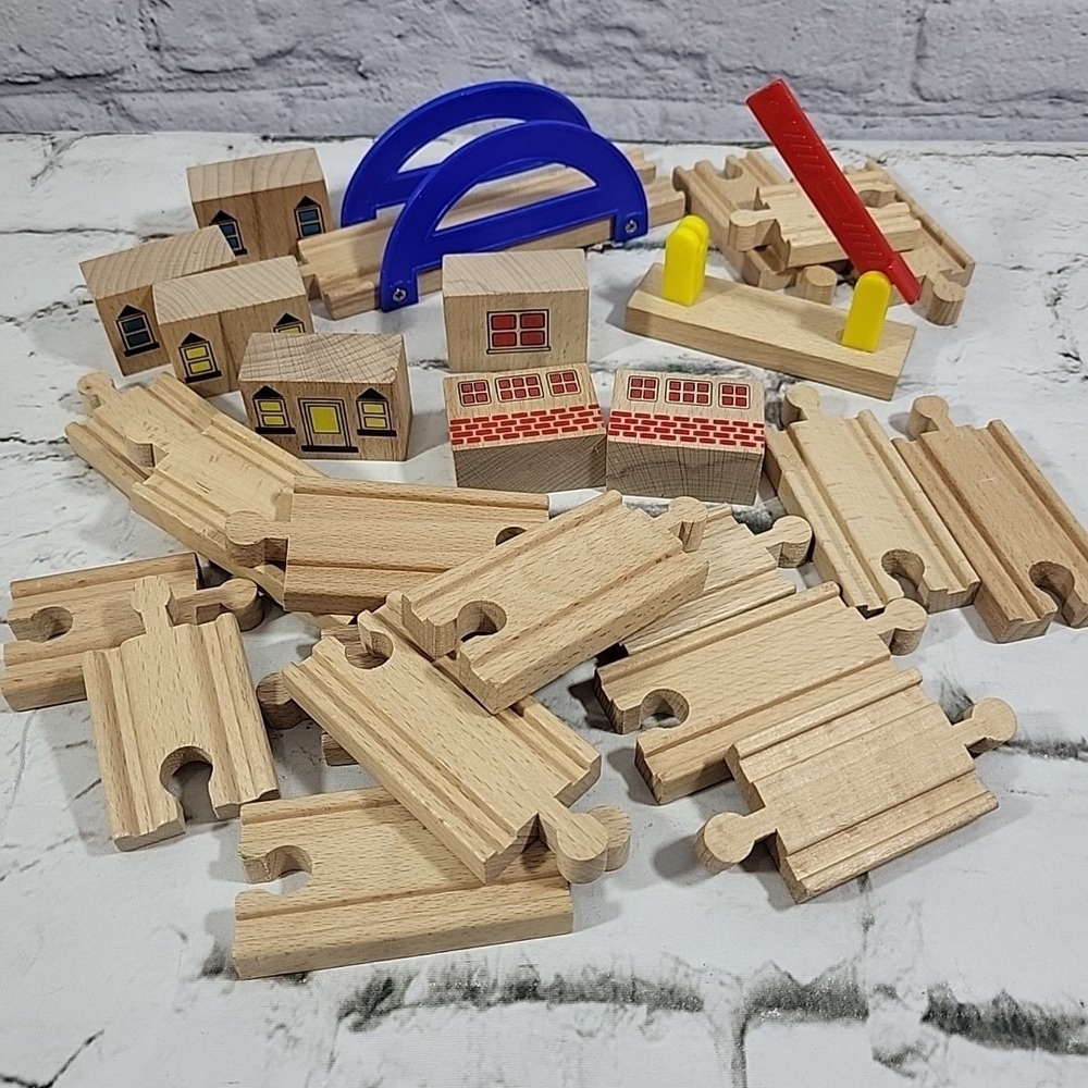 Battat Wild Ridge Brio‎ Compatible Wooden Train Track Parts Pieces Lot